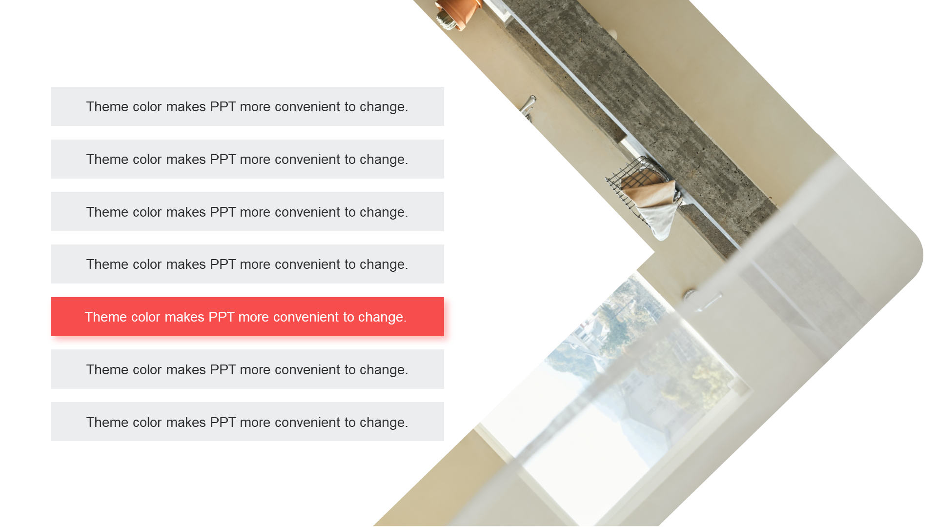 Single color shadow PPT list