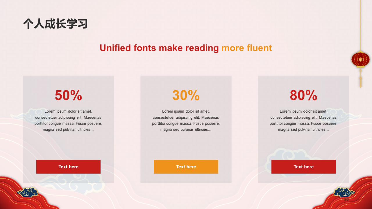 红色奢华元旦新年年终工作总结PPT