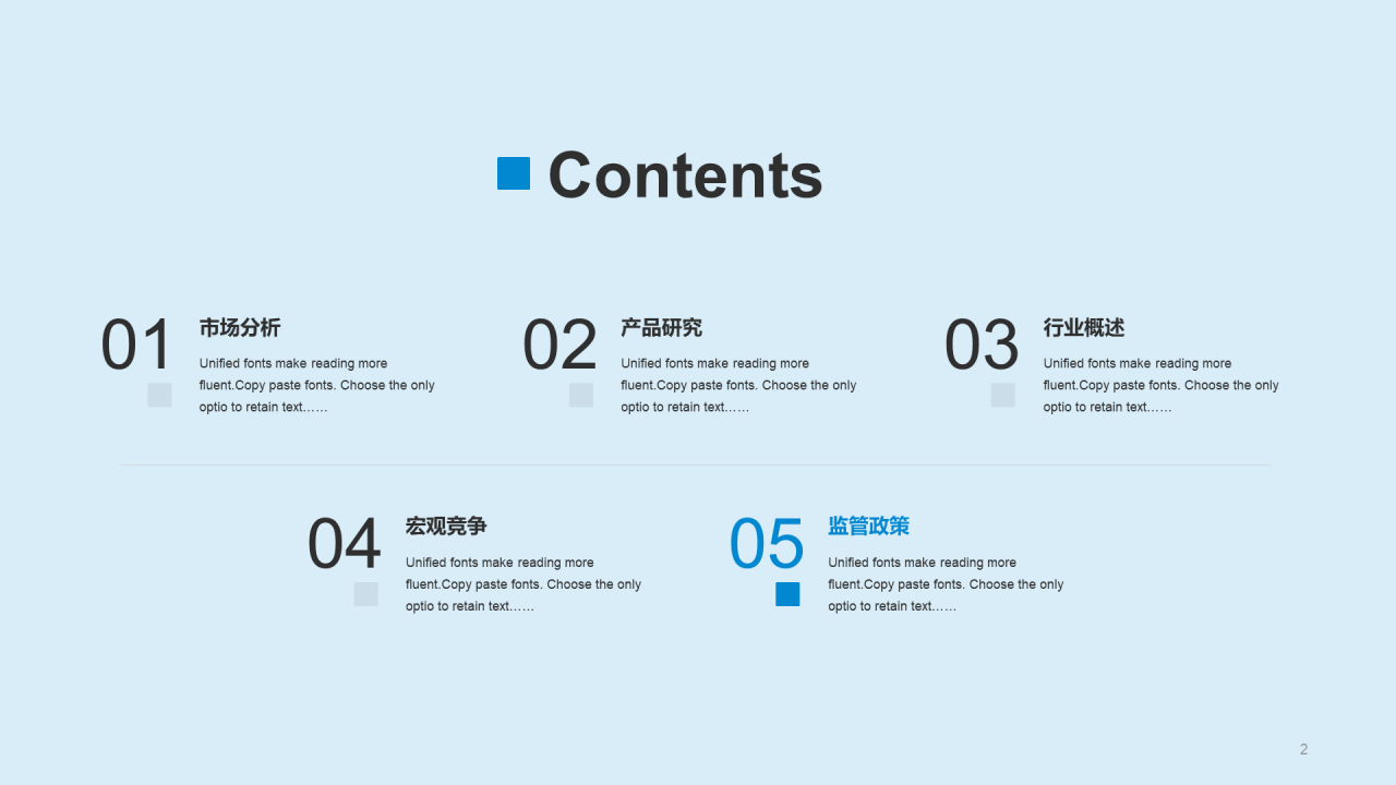 蓝色现代医疗行业研究报告PPT