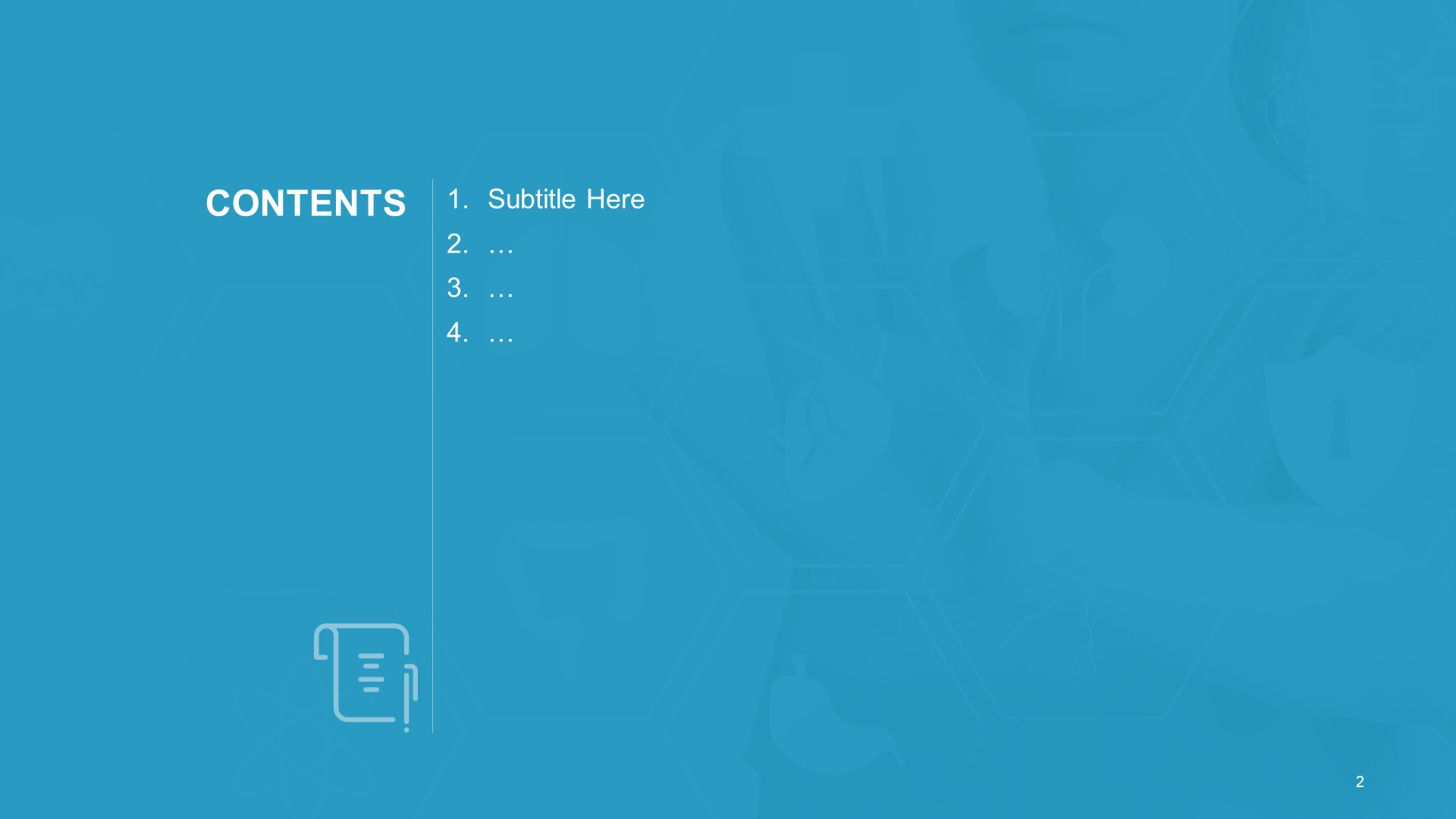 Blue modern medical industry research report PPT