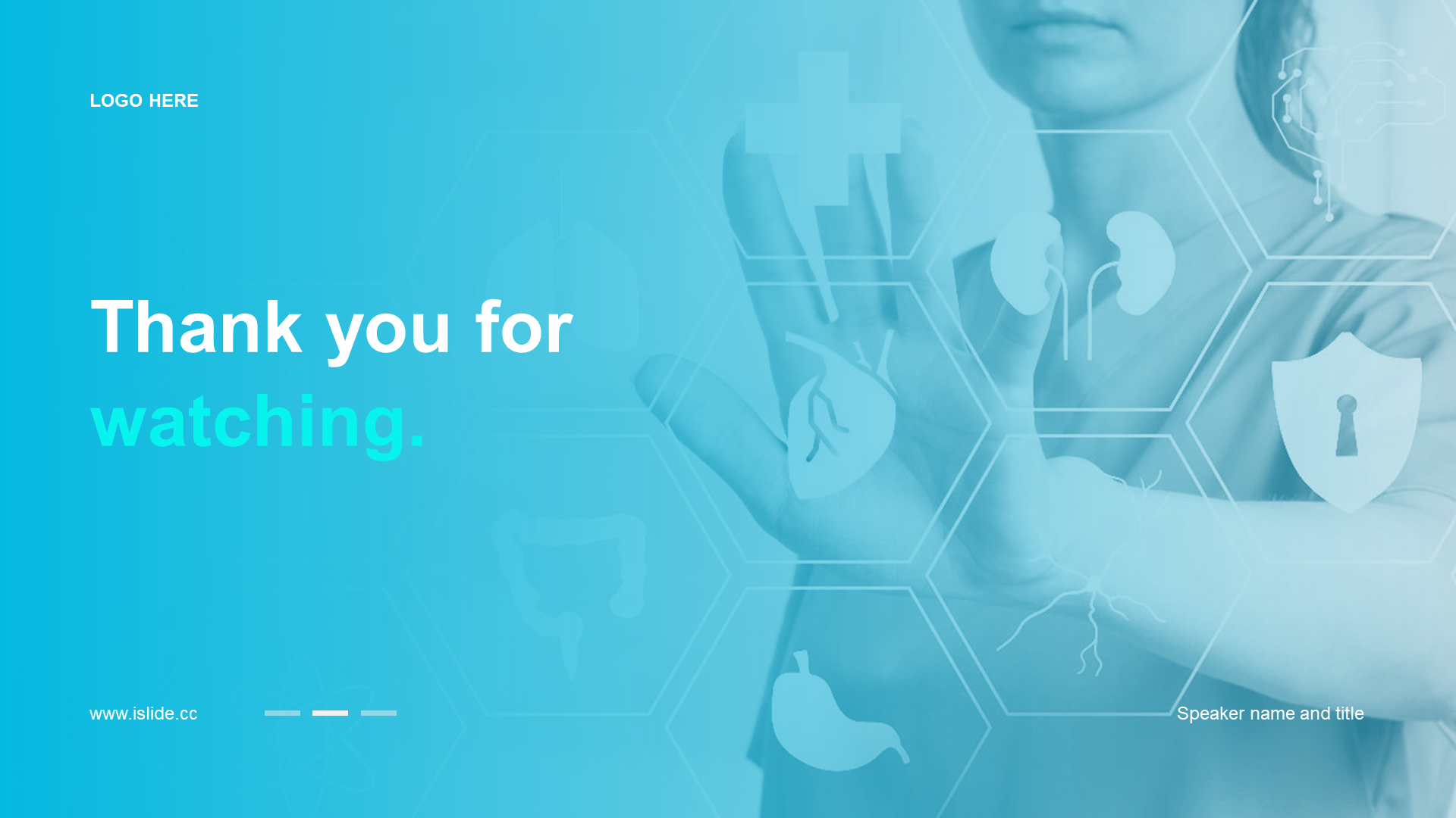 Blue modern medical industry research report PPT