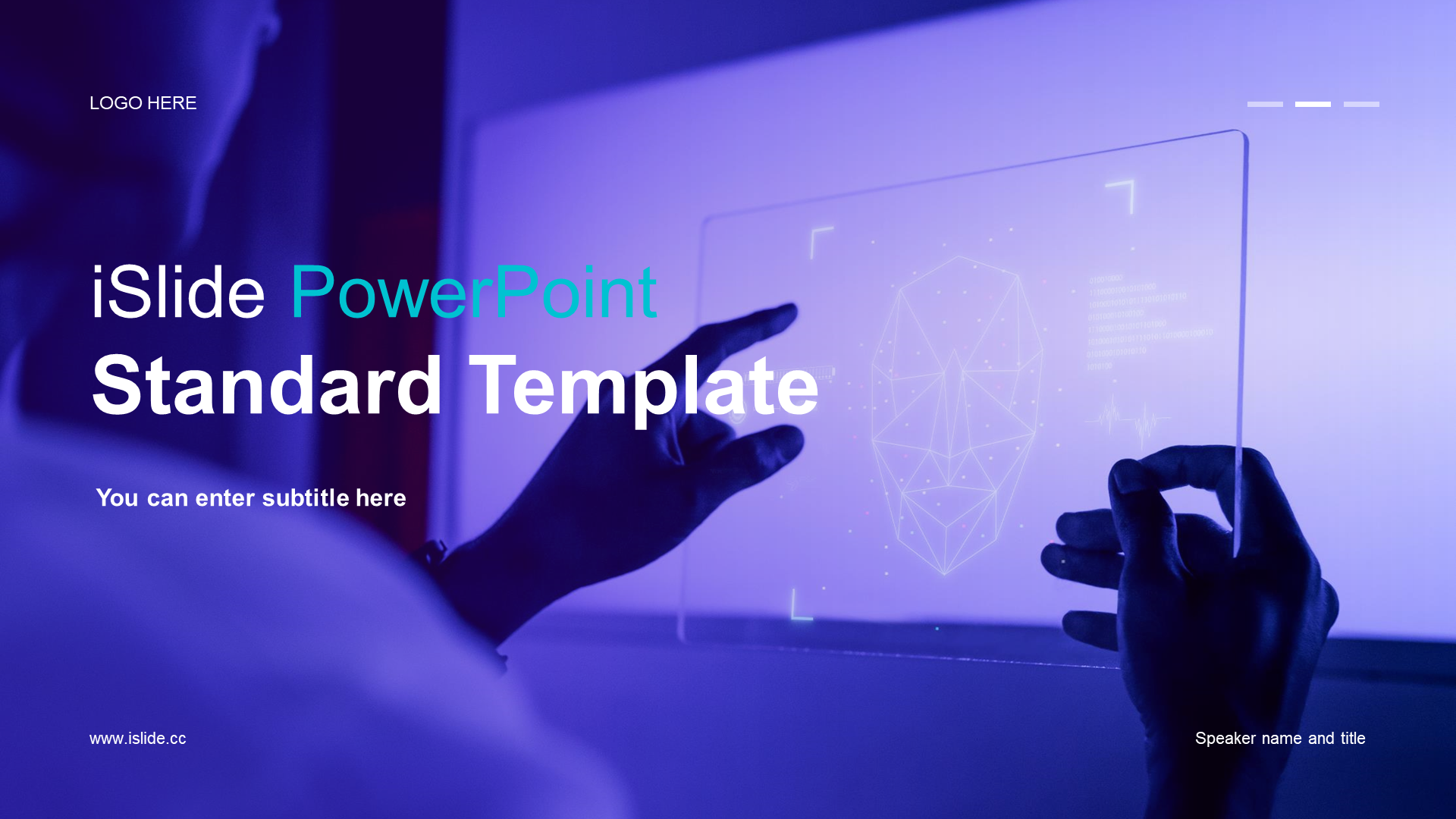 Purple technology intelligent IT Internet business plan PPT