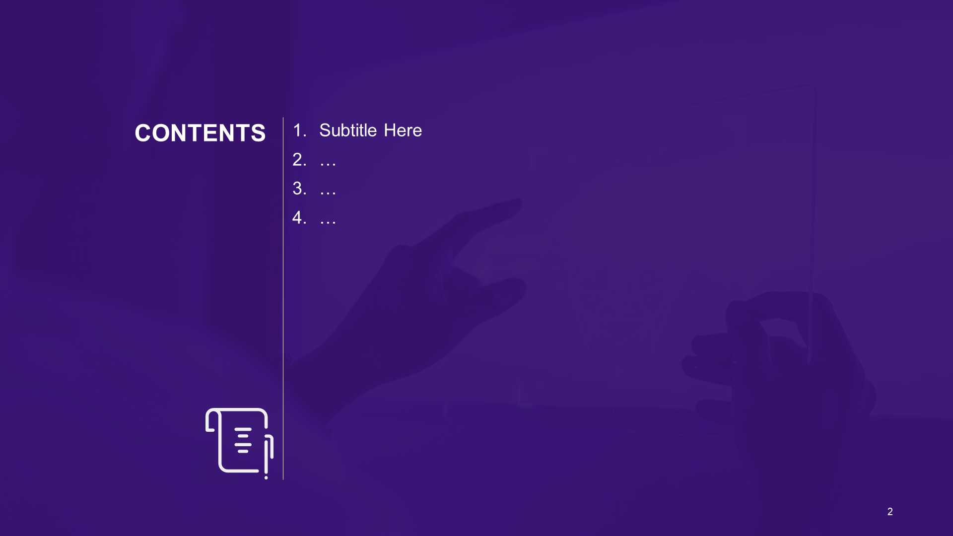 Purple technology intelligent IT Internet business plan PPT