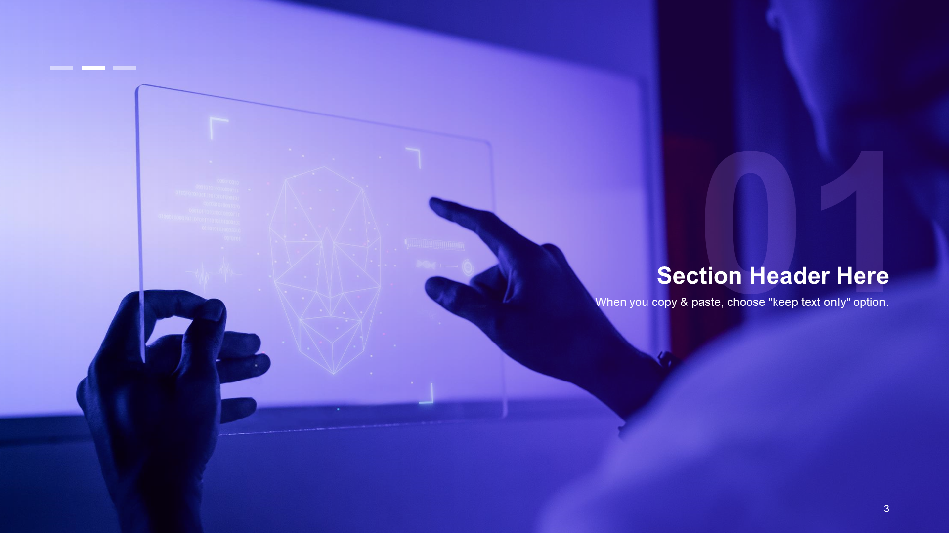 Purple technology intelligent IT Internet business plan PPT