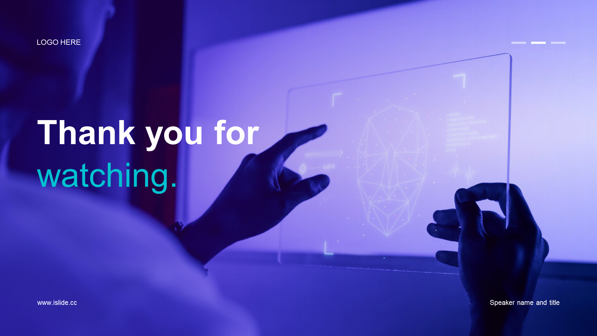 Purple technology intelligent IT Internet business plan PPT