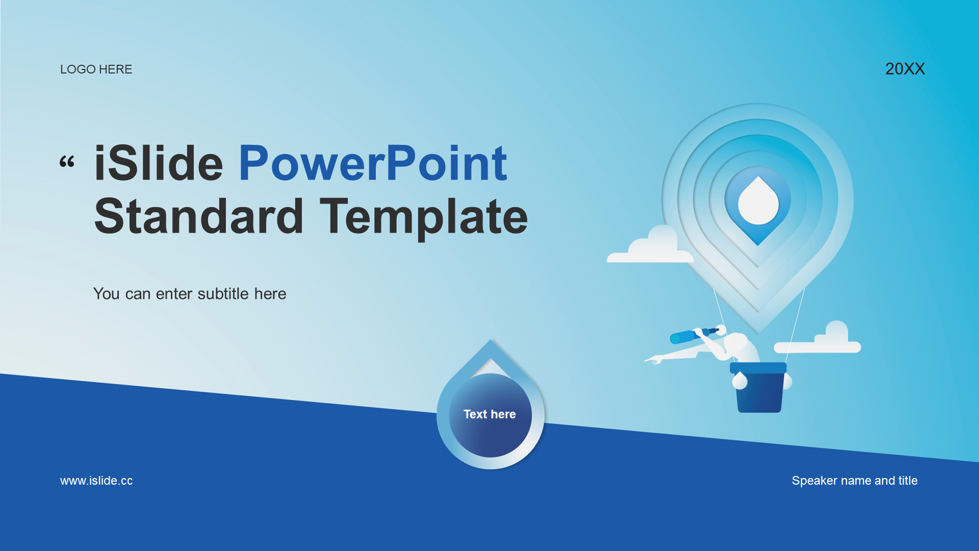 Blue environmental training courseware PPT