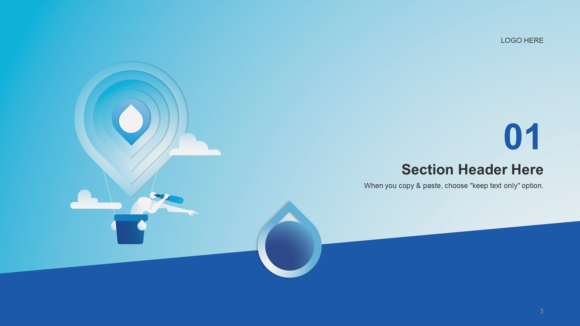 Blue environmental training courseware PPT