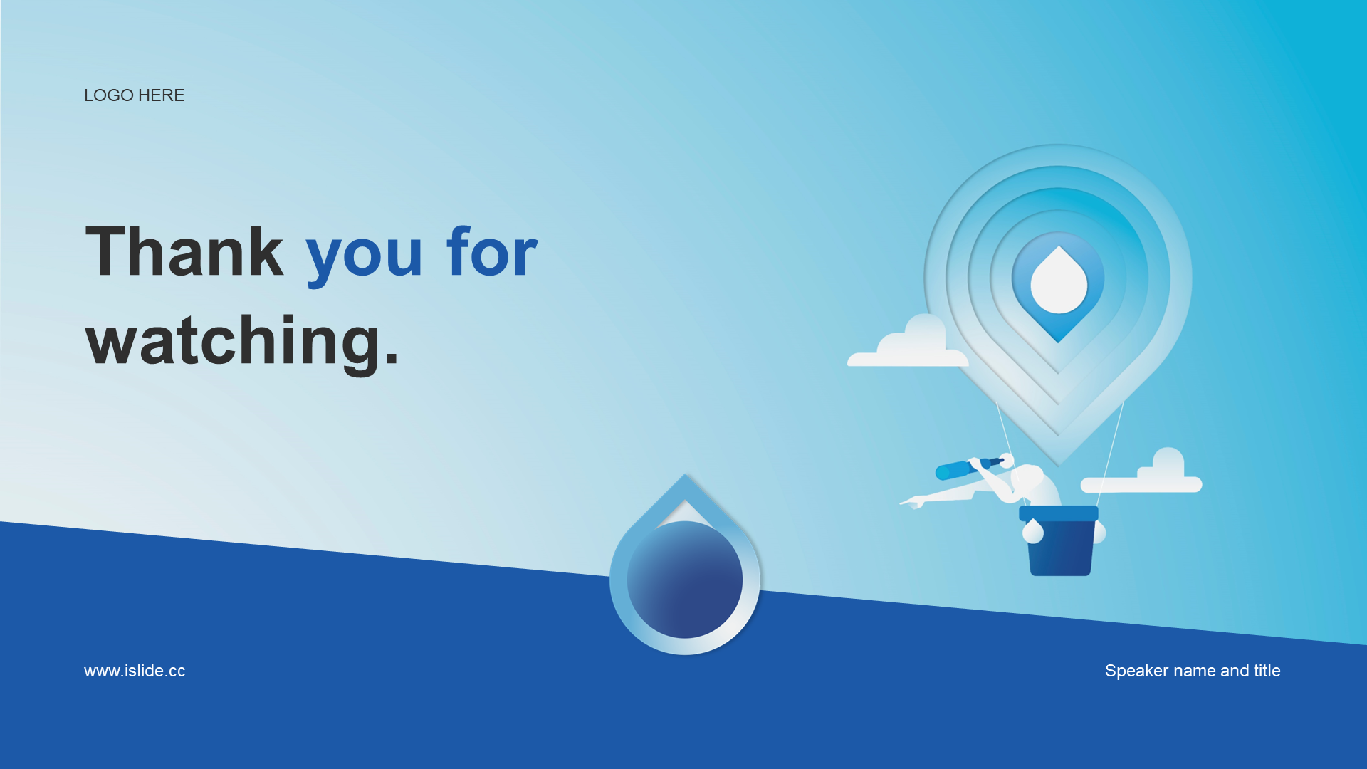 Blue environmental training courseware PPT