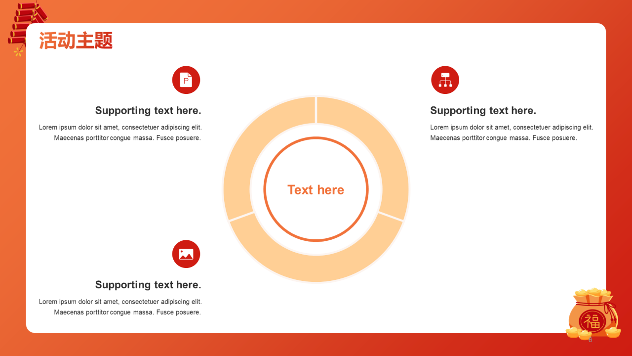 橙色插画兔年春节活动方案PPT