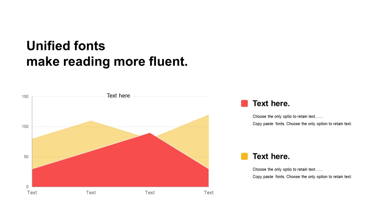 多色扁平PPT面积图