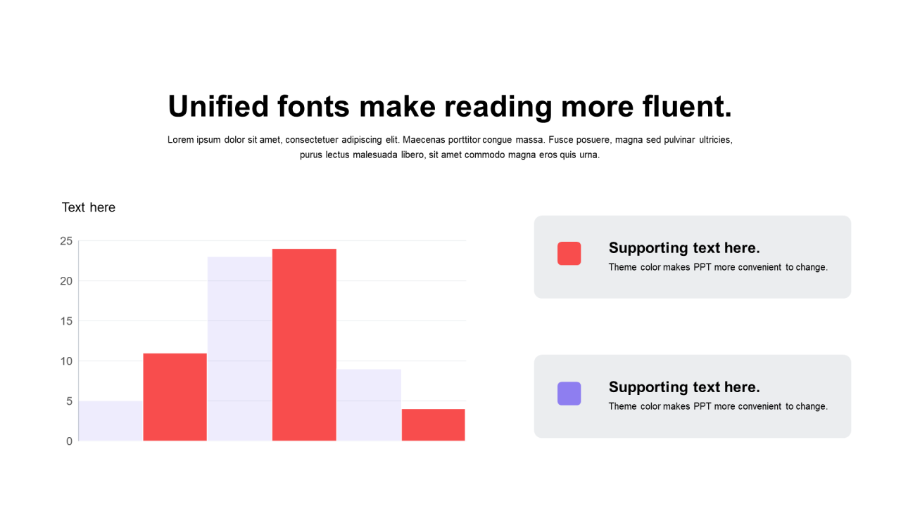 多色扁平PPT直方图