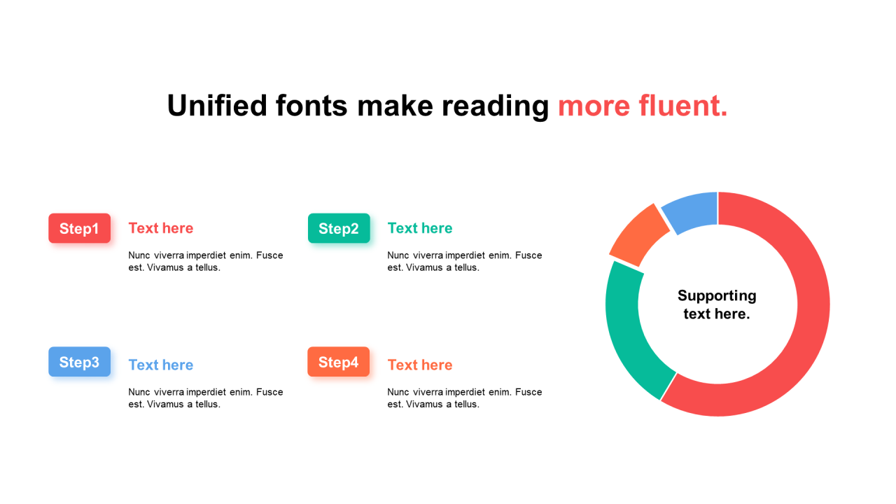 多色阴影PPT环形图