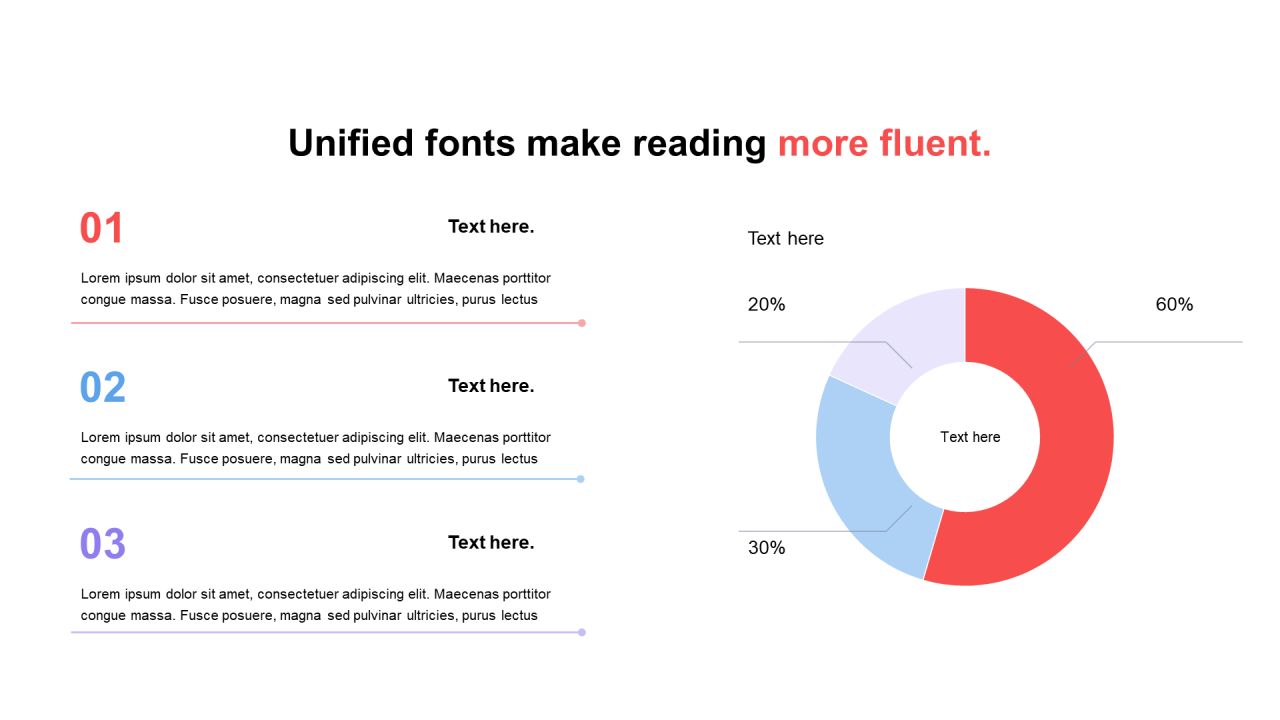 多色扁平PPT环形图