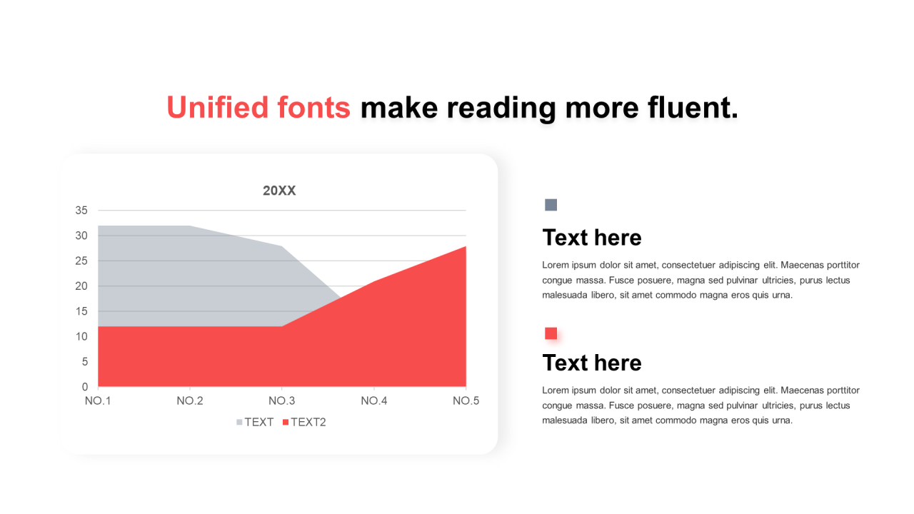 单色阴影PPT面积图
