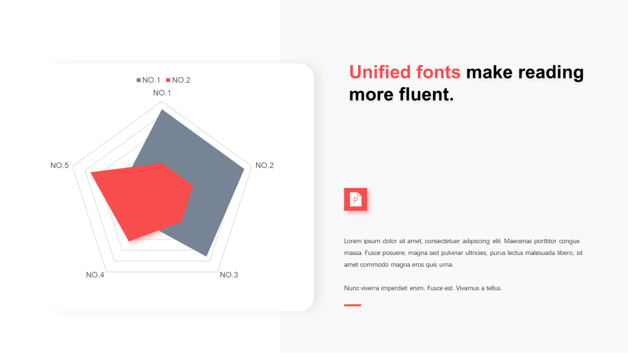 单色阴影PPT雷达图