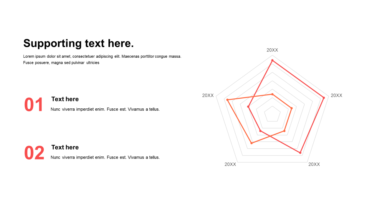单色扁平PPT雷达图