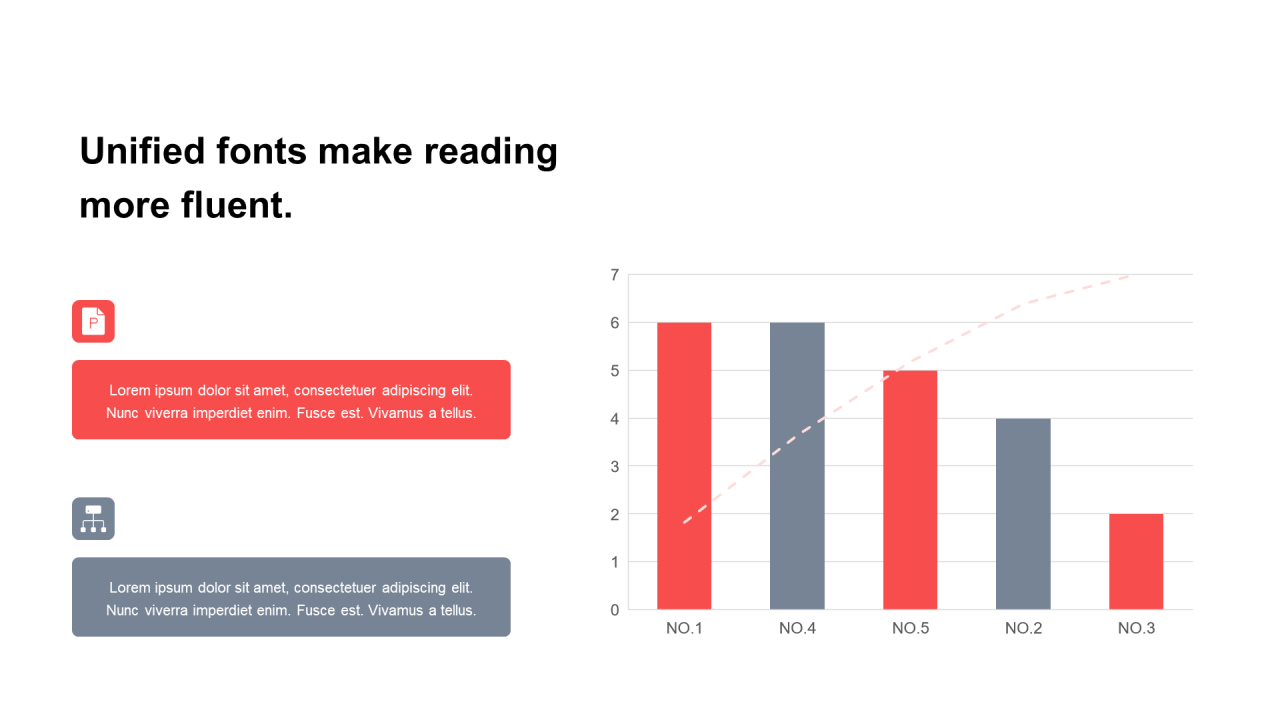 单色扁平PPT柱状图