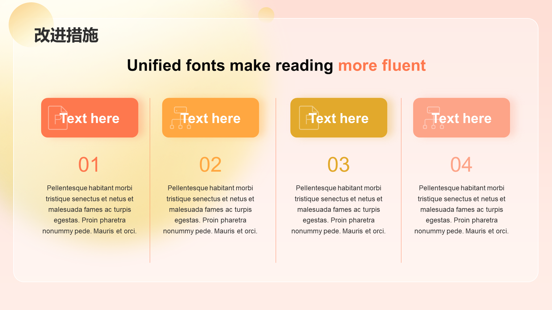 Orange gradient annual work summary PPT