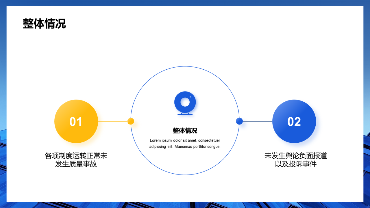 蓝色简约生产部年终工作总结PPT