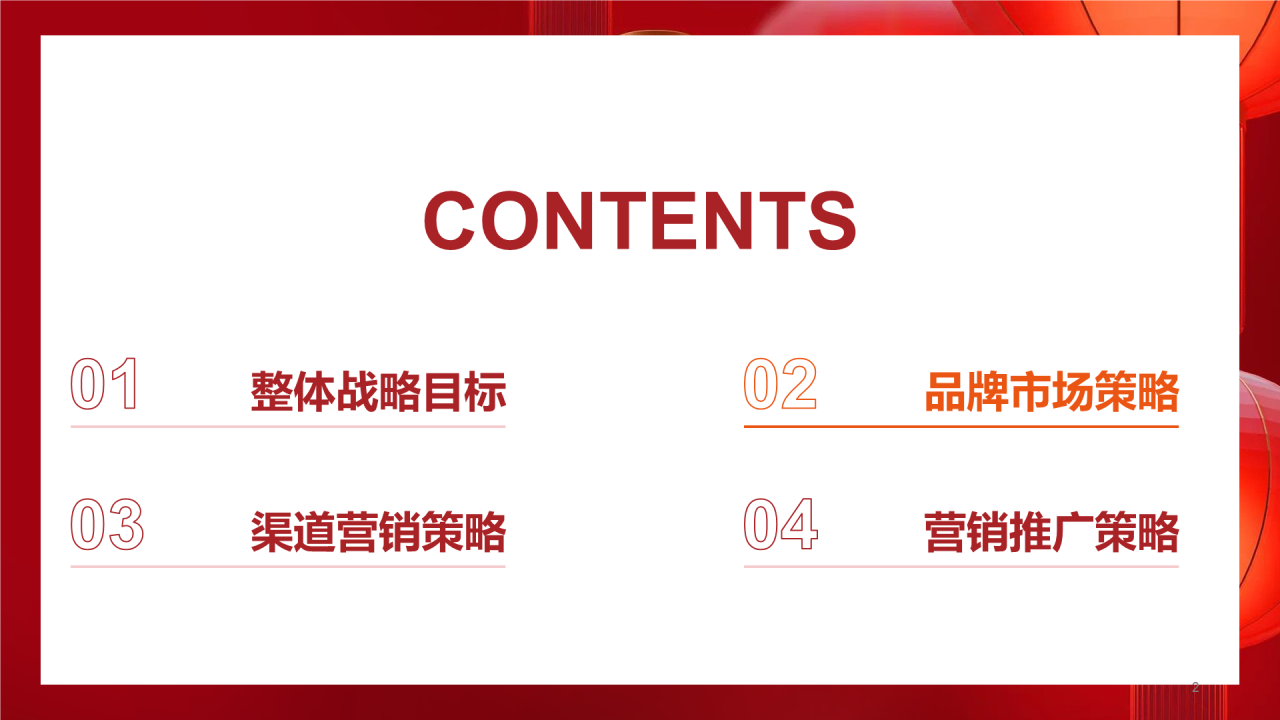 红色简约复古市场营销PPT