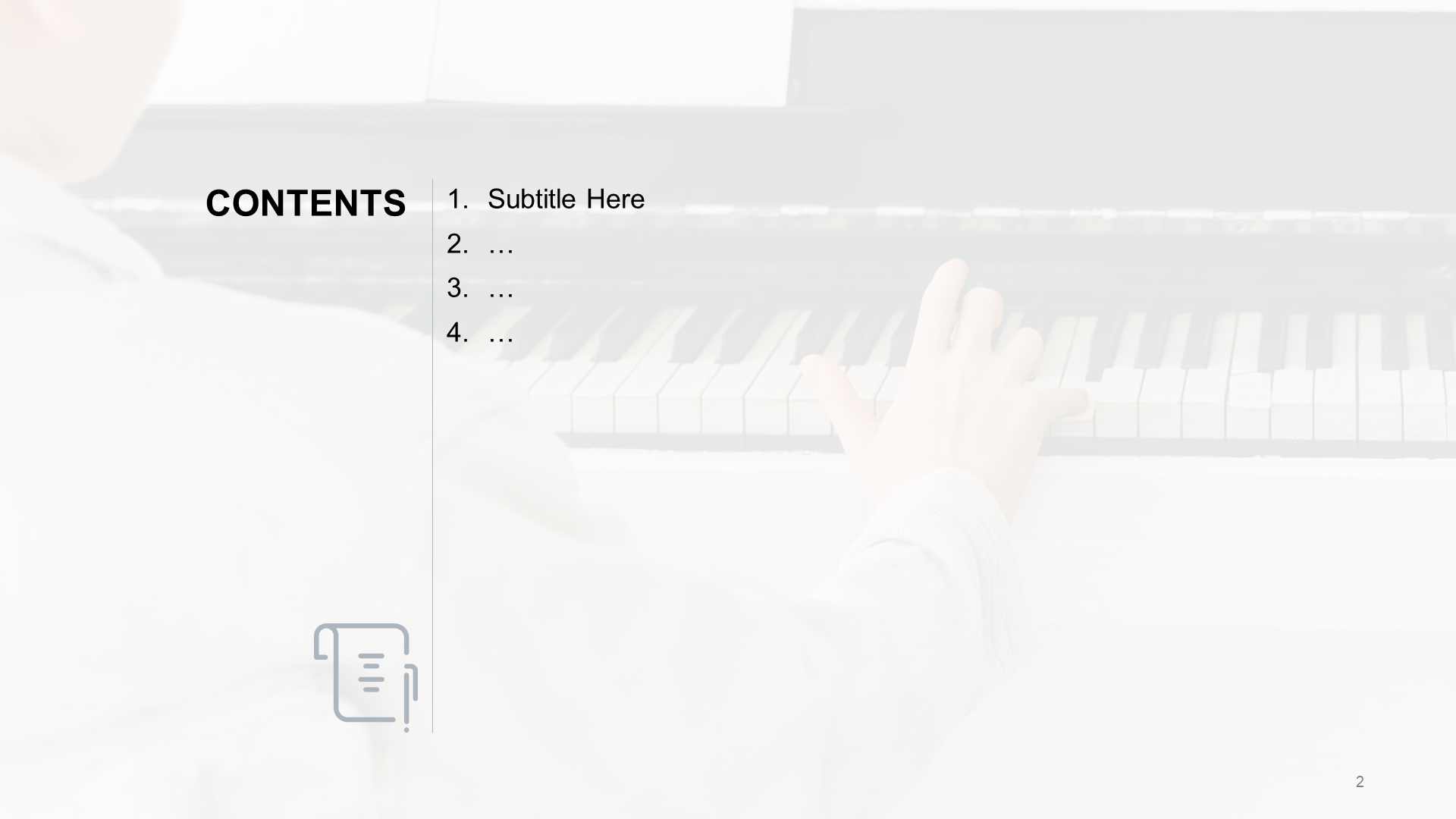 Orange business modern piano training courseware PPT