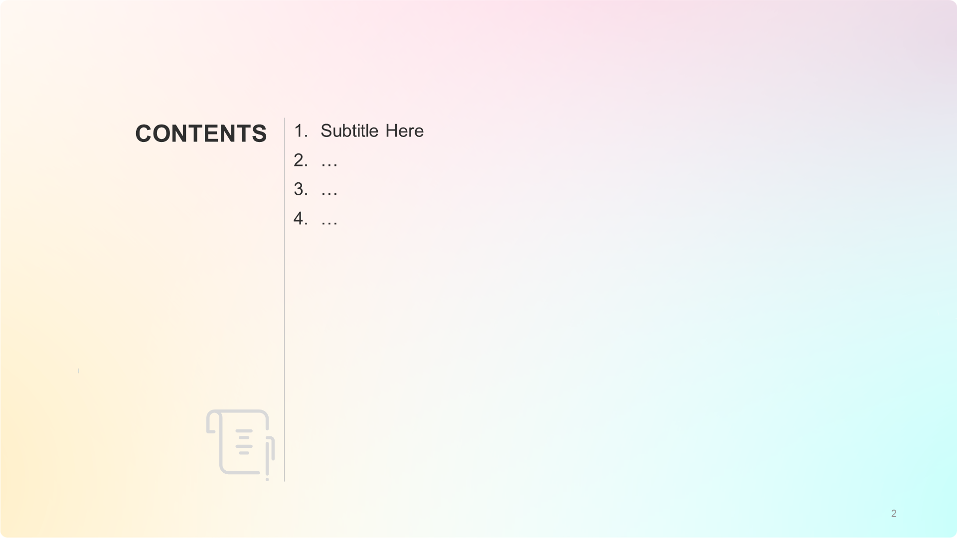 Pink small fresh gradient competition presentation PPT template