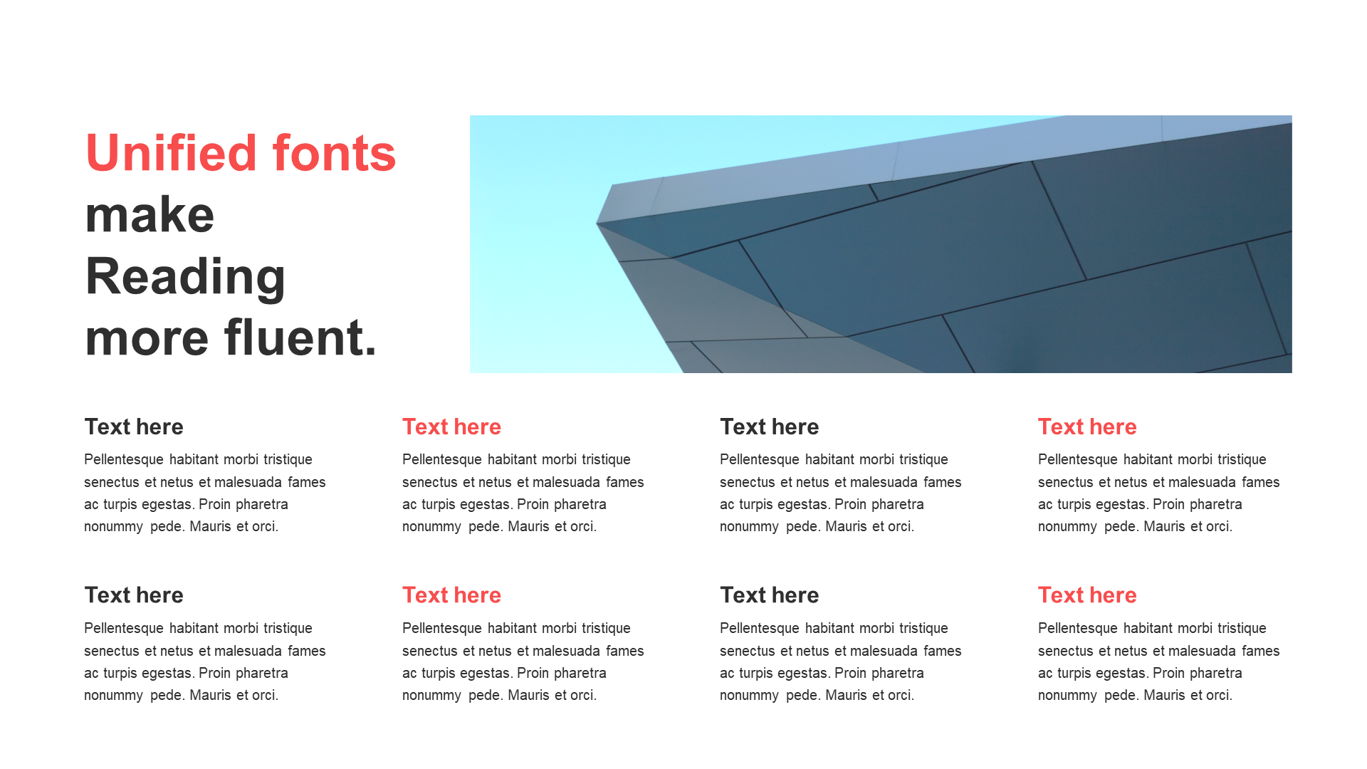 Monochrome flat PPT list