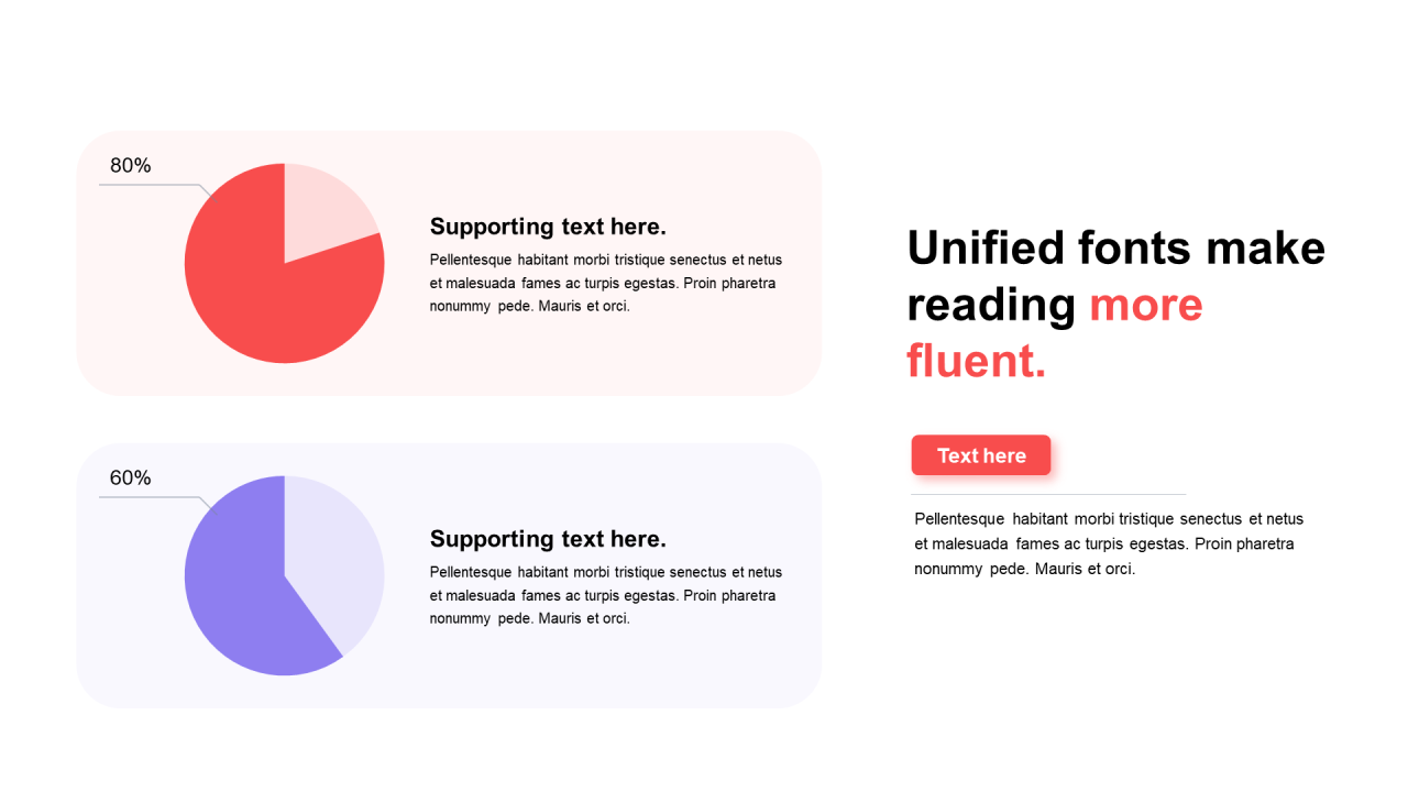 多色阴影PPT饼图