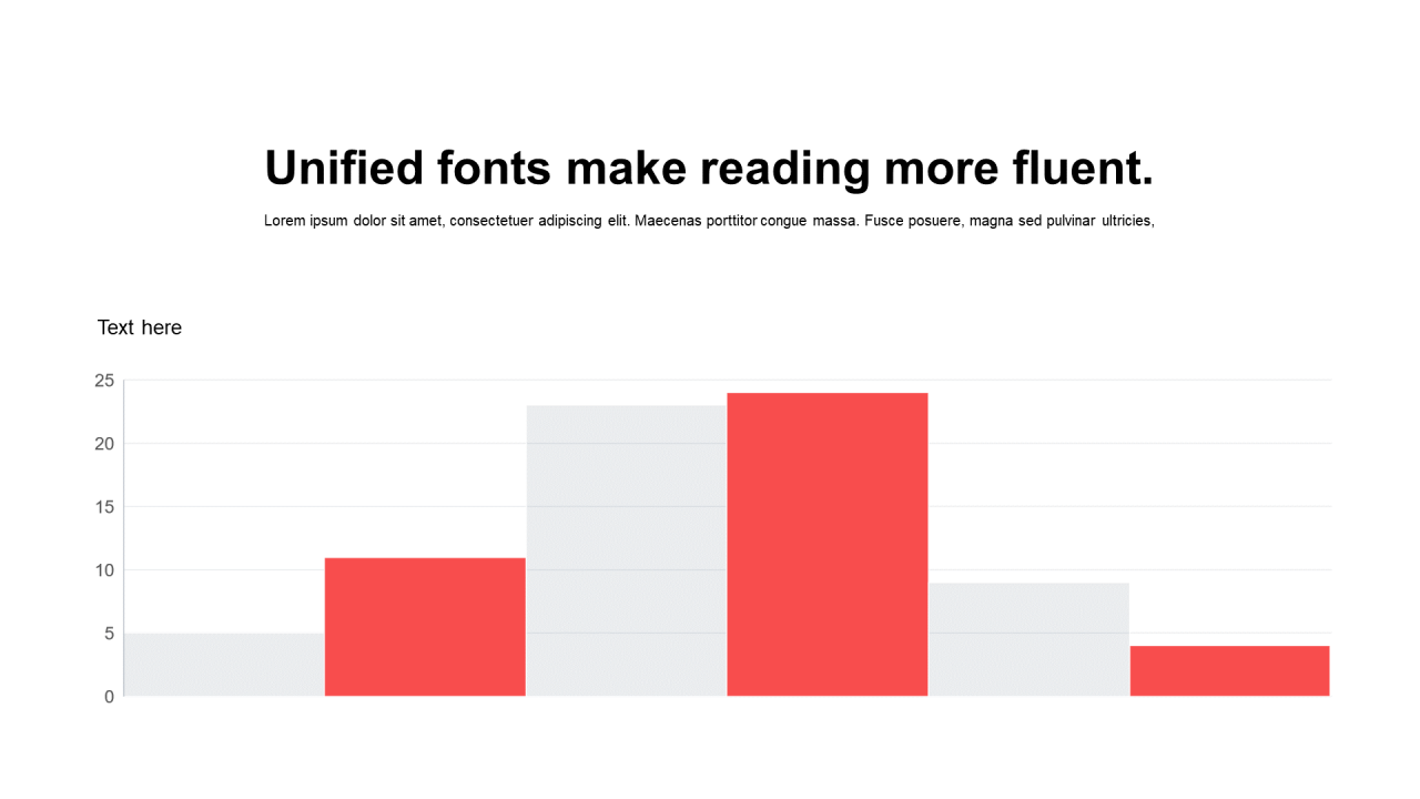 单色扁平PPT柱状图