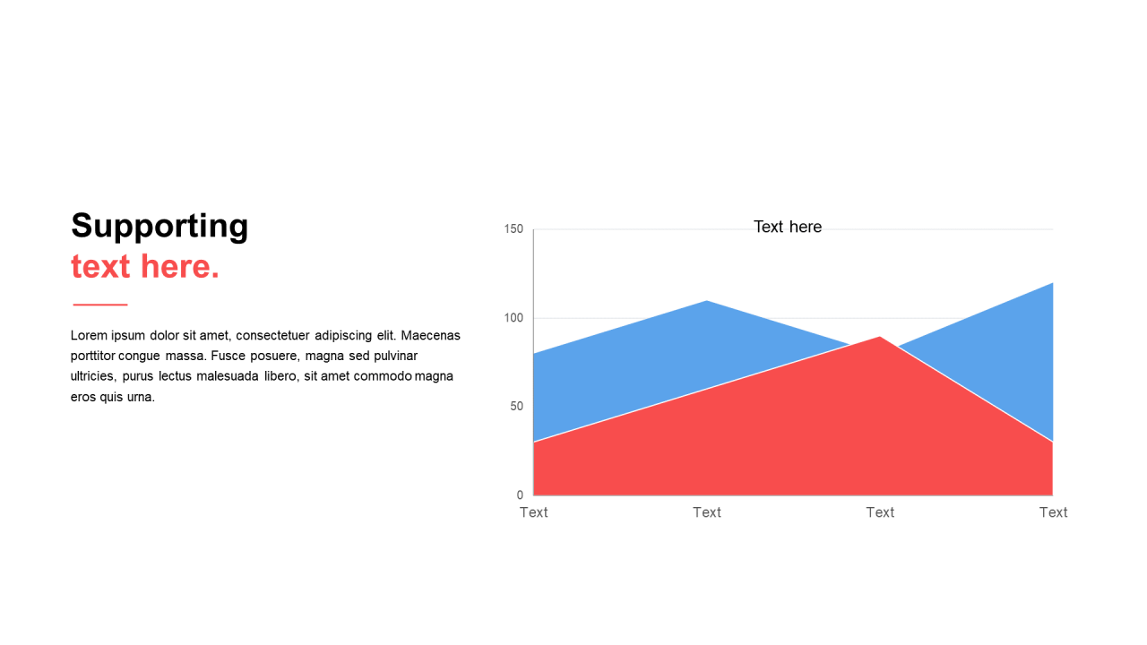 单色扁平PPT面积图