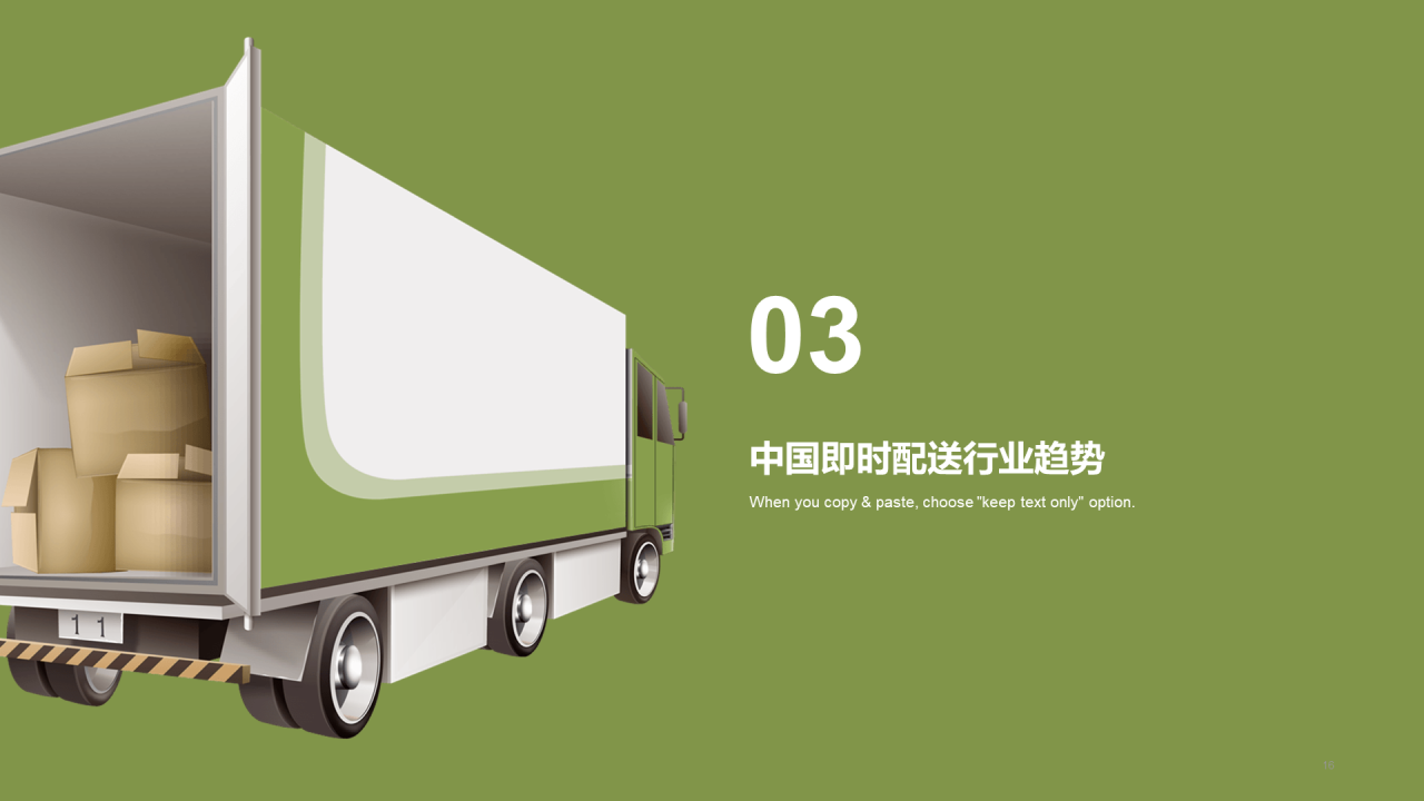 绿色插画中国即时配送行业研究报告