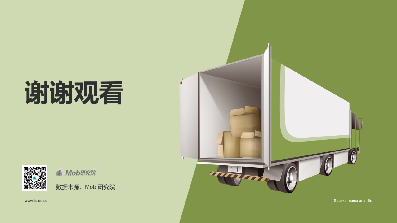 绿色插画中国即时配送行业研究报告