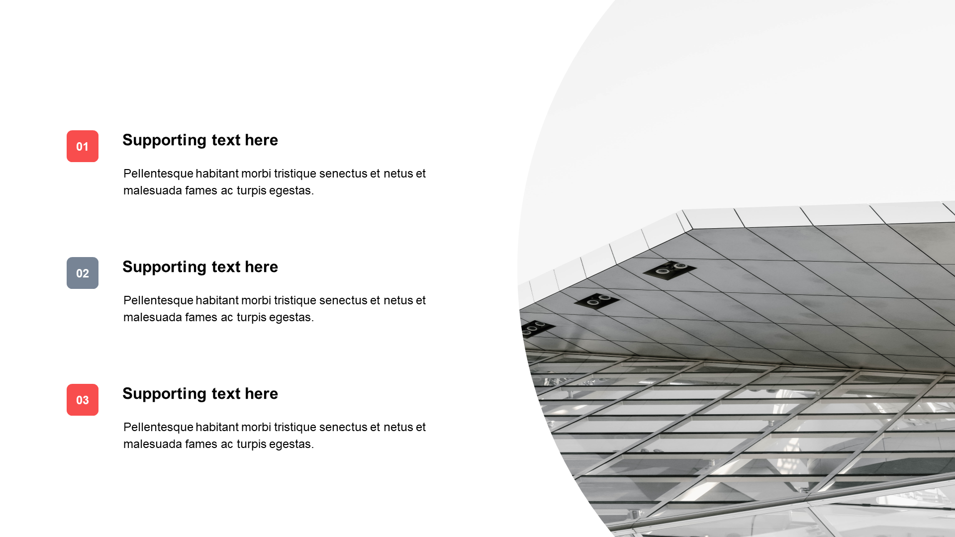 Monochrome flat PPT list