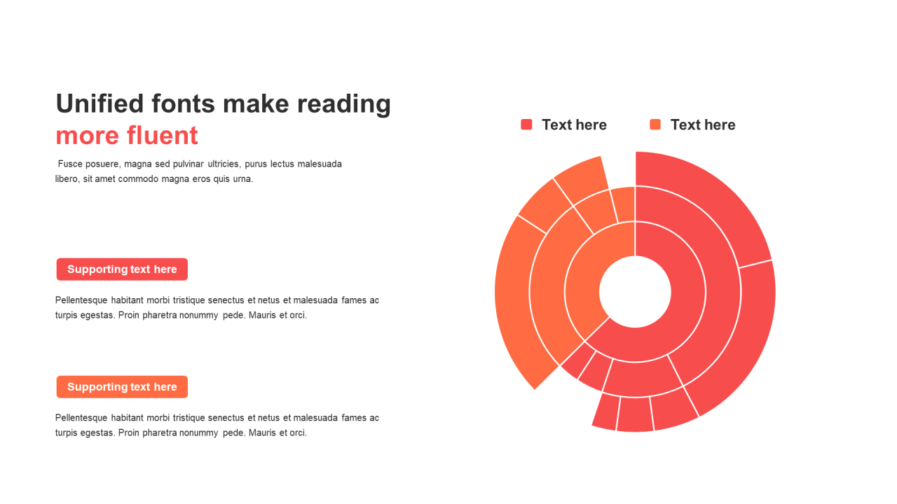 多色扁平PPT旭日图
