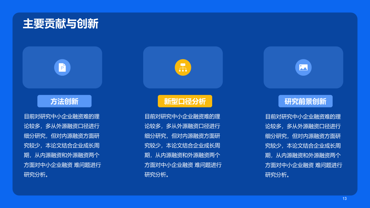蓝色创意酷炫3D经济管理毕业论文答辩PPT