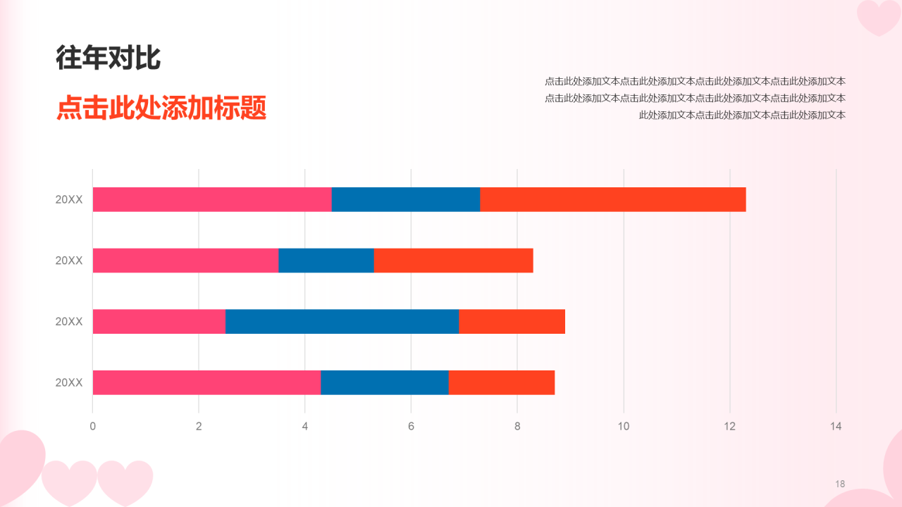 红色简约扁平渐变情人节市场营销PPT