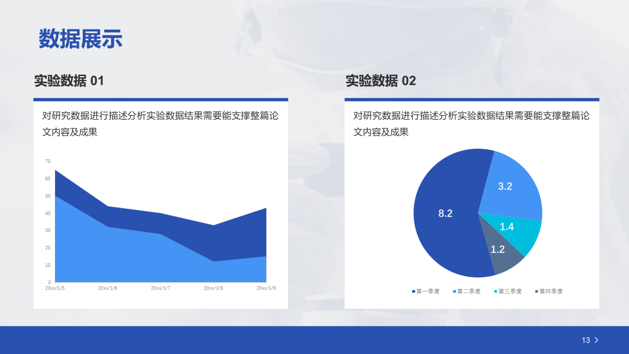 蓝色商务生物医疗论文答辩PPT