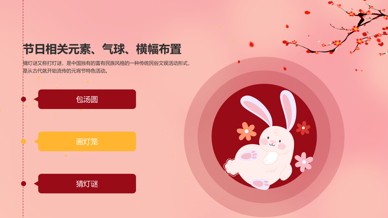 红色简约元宵节活动策划方案PPT