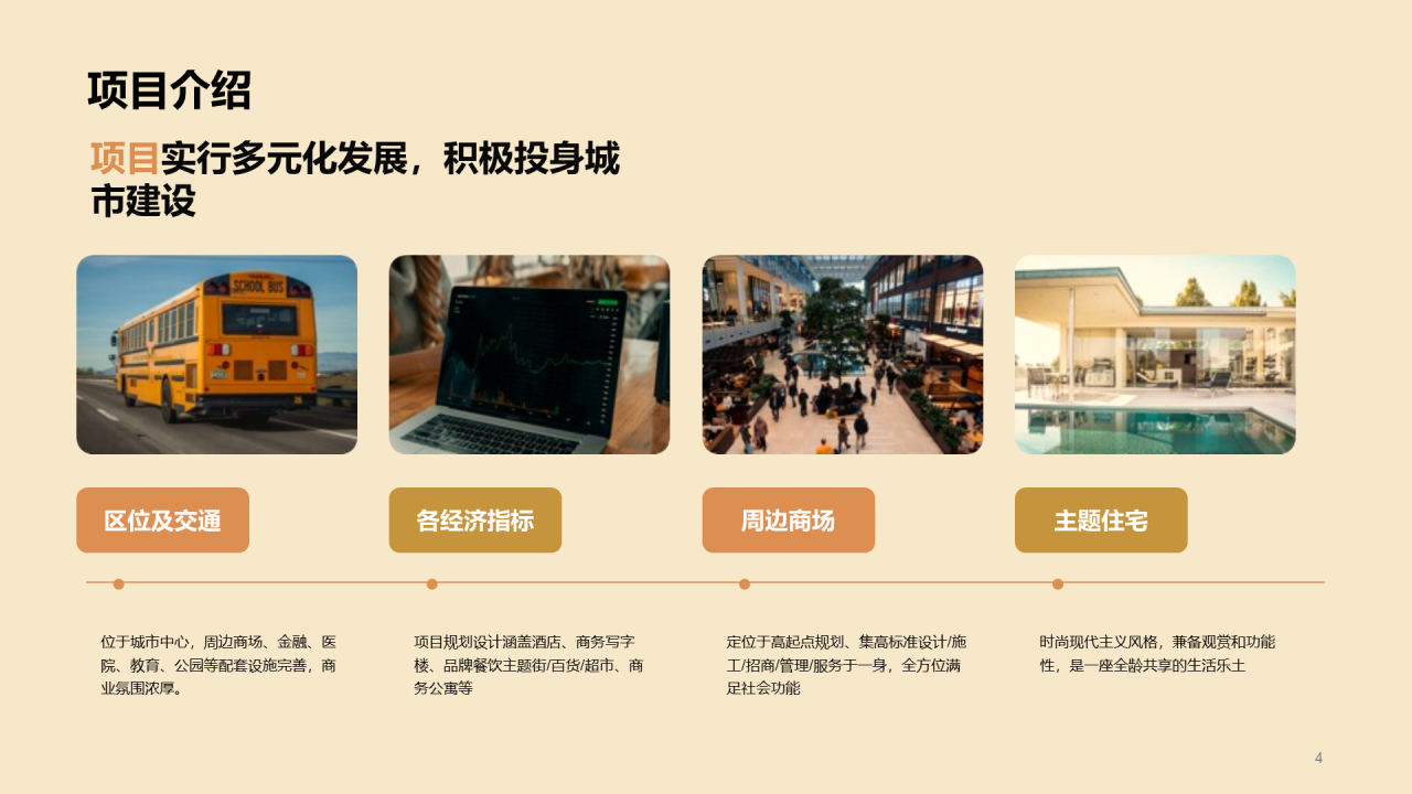 黄色商务地产金融市场营销