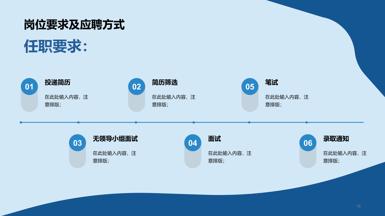 蓝色插画扁平春季校园招聘企业招聘PPT