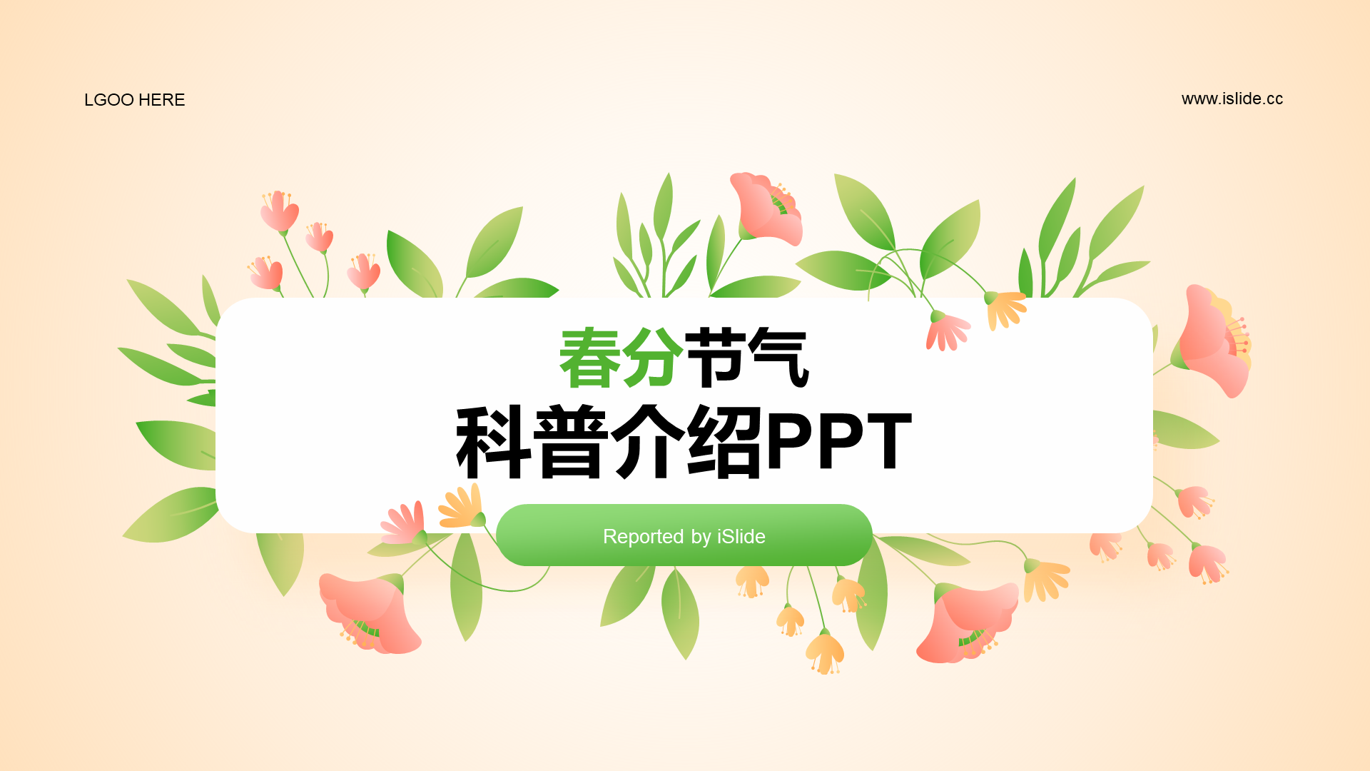 粉色插画春分节气科普介绍PPT