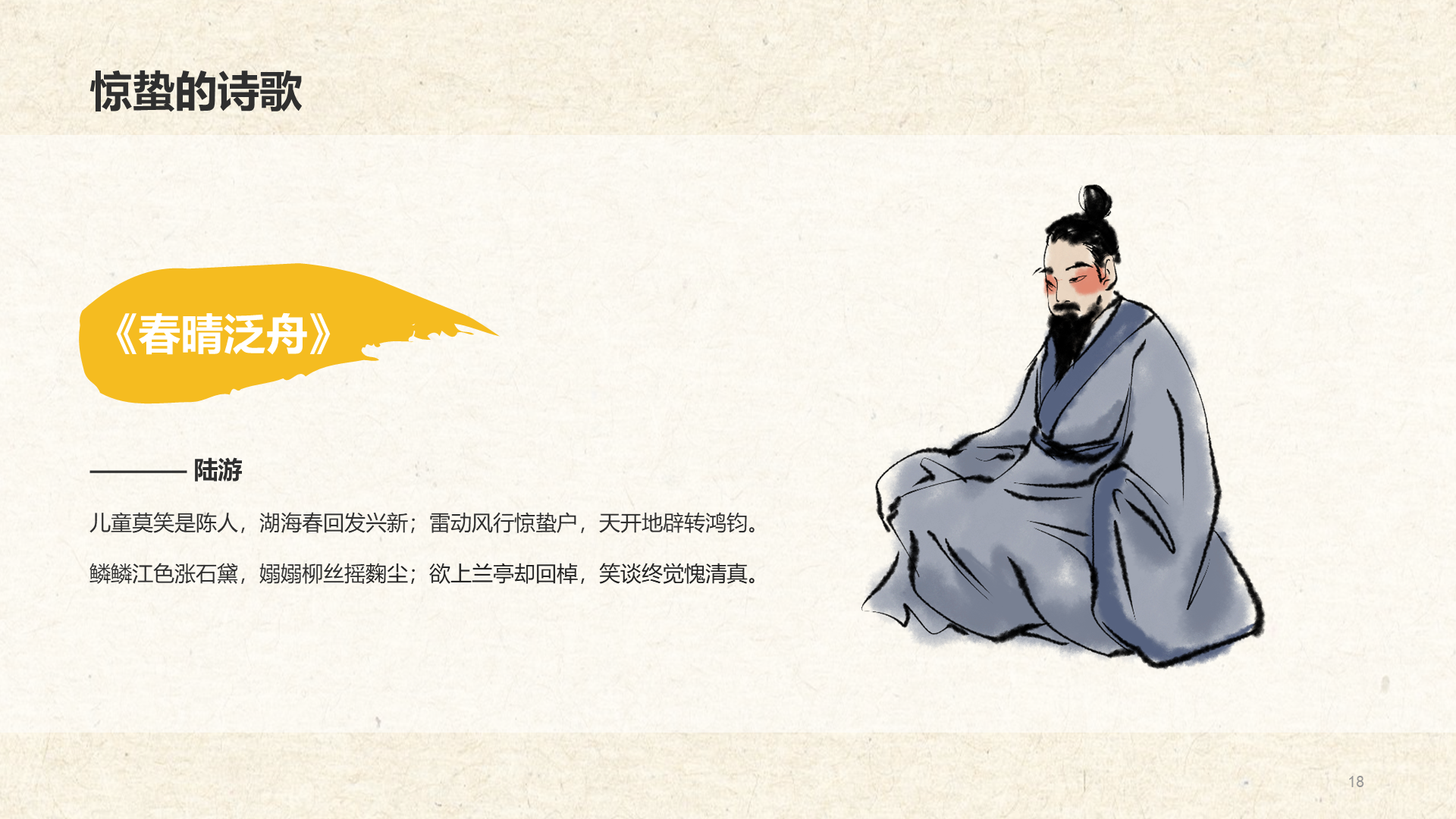 绿色简约二十四节气惊蛰介绍PPT
