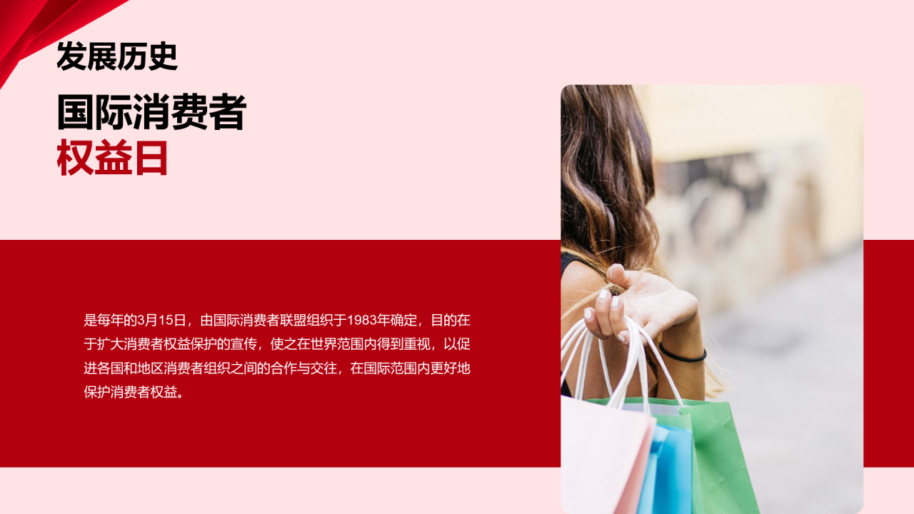 红色商务315国际消费者权益日介绍PPT