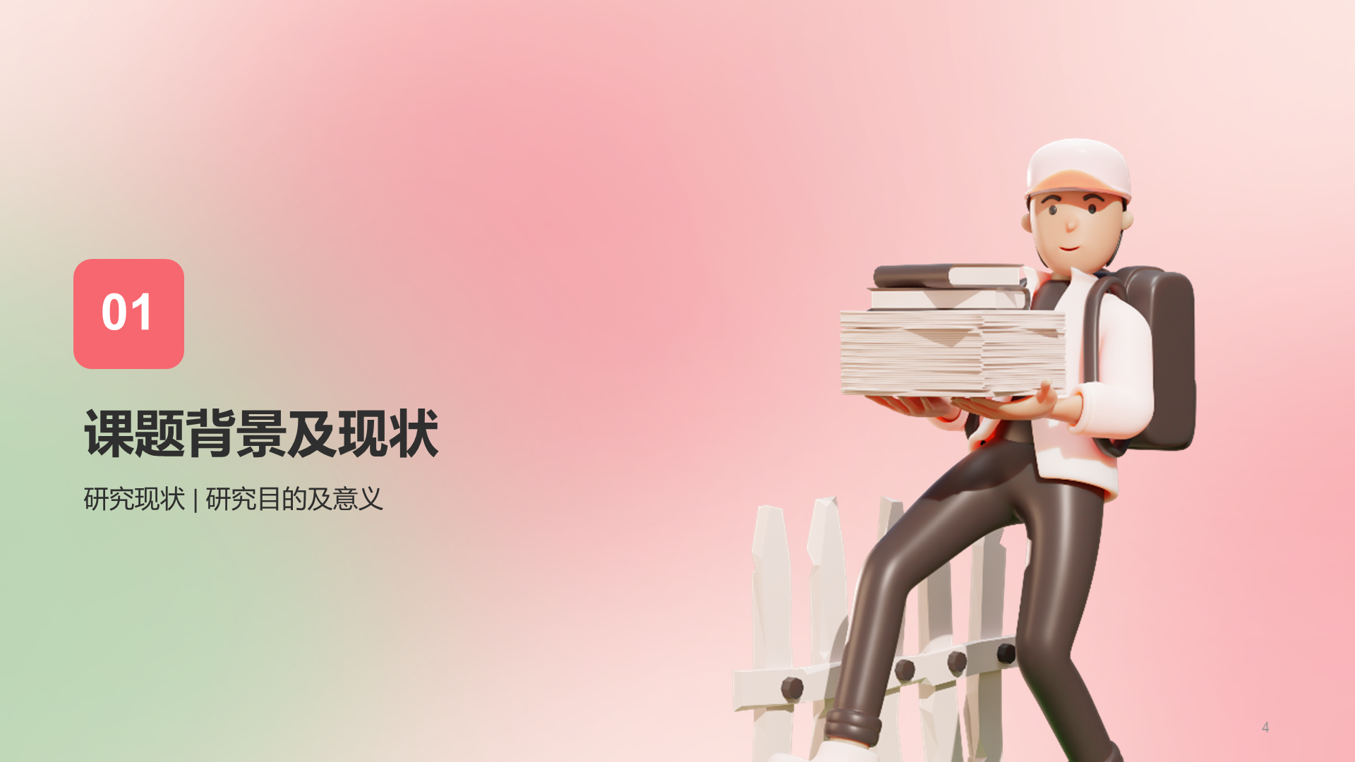绿色创意艺术系3D毕业论文毕业答辩PPT