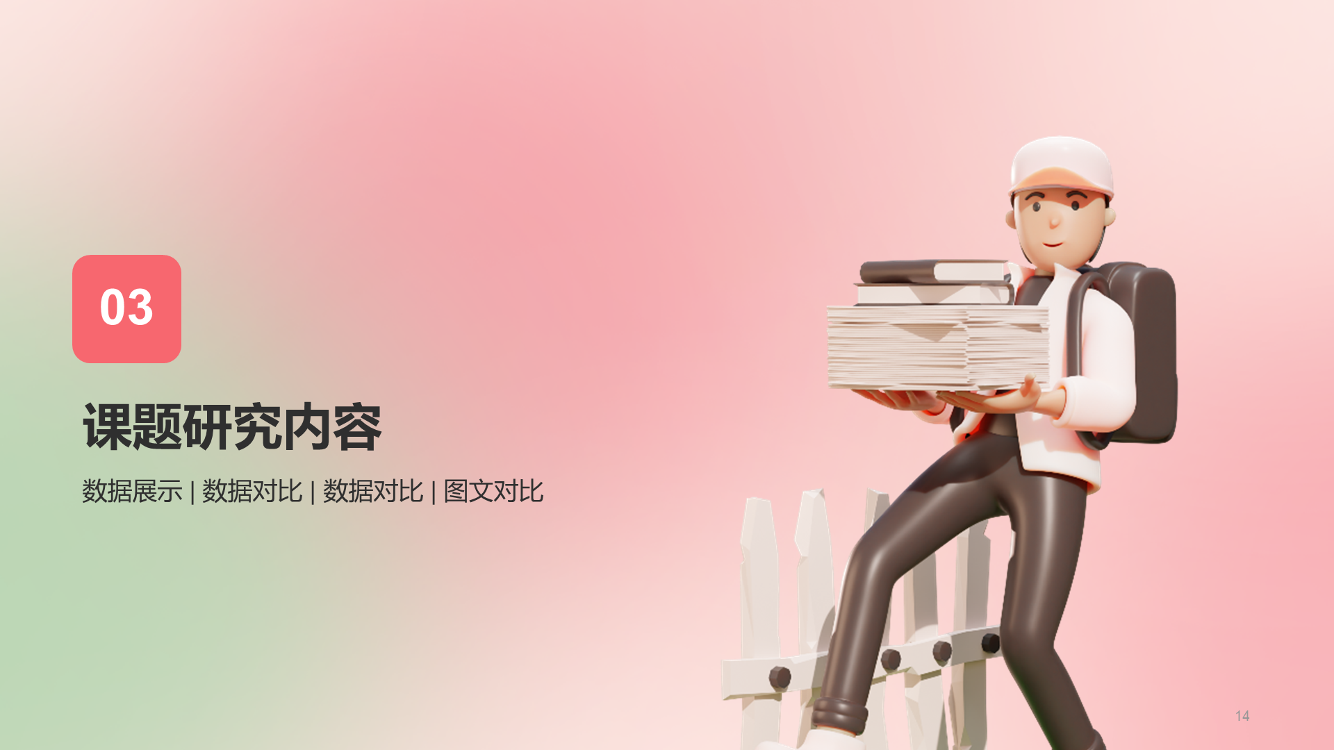 绿色创意艺术系3D毕业论文毕业答辩PPT