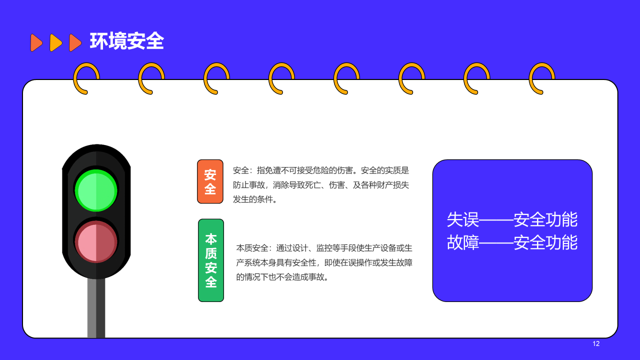 紫色插画校园安全教育开学主题班会PPT