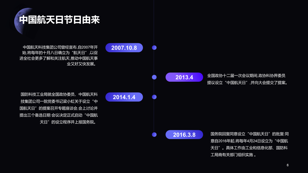 黑色创意中国航天日科普介绍PPT