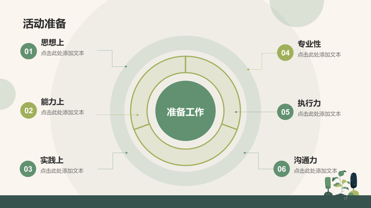 绿色简约插画植树节活动策划PPT