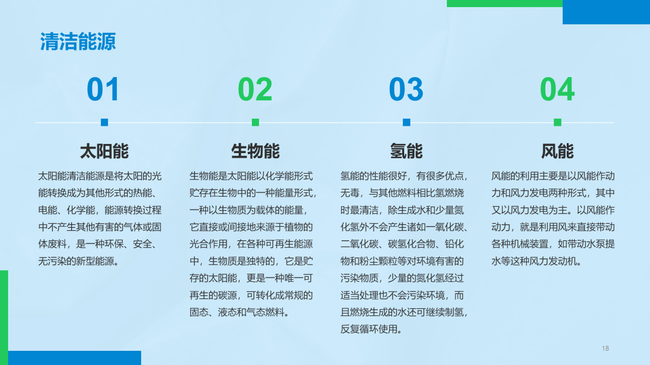 蓝色简约环保知识科普PPT