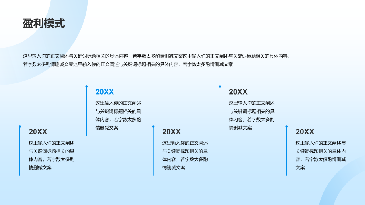 蓝色渐变航空公司商业计划书PPT